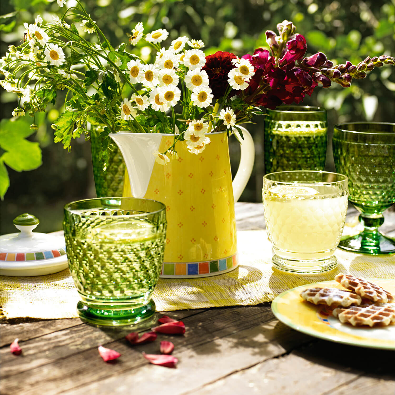 Boston Water glass - Green, 6.8 oz, crystal glass