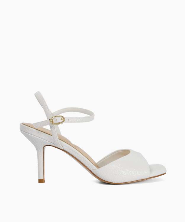 Mayybe White - Open Toe High Heel Sandals