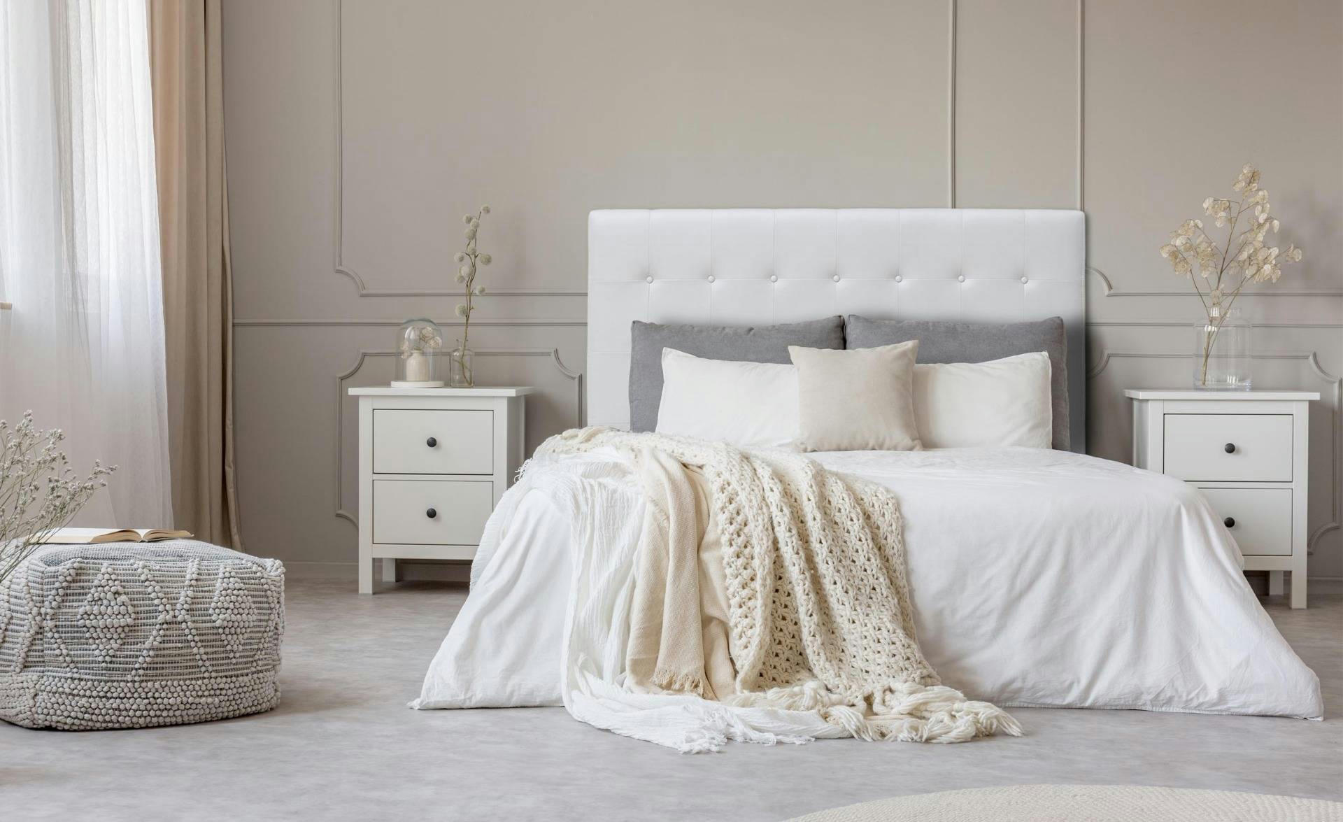 LUXOR - Tête de lit 160cm blanc