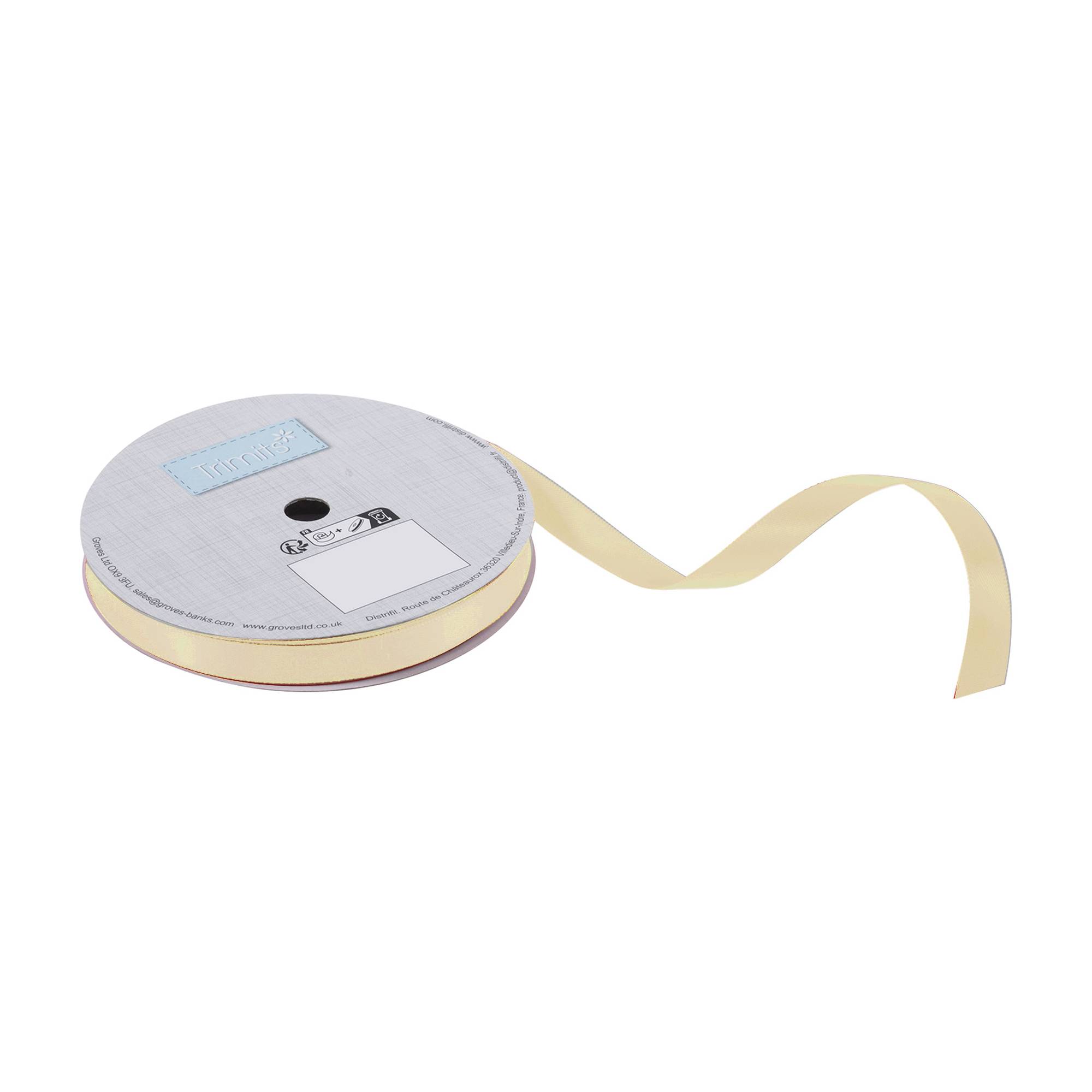 Trimits Raw Silk Double-Faced Satin Ribbon by the Metre 10mm