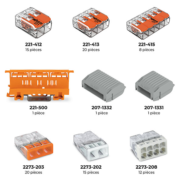 L-BOXX Micro 90 bornes panachées Série 221. 2273 et 207 - WAGO - 887-805