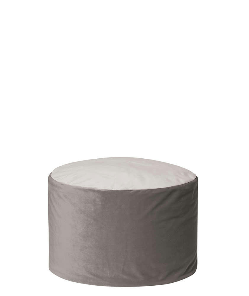 SITTING POINT - Pouf Maxi DotCom Samt Bleu petrole