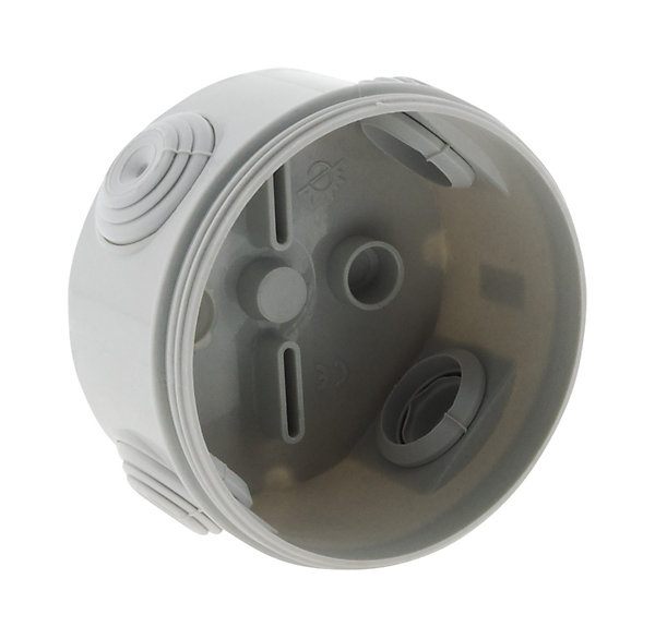 Boîte étanche diamètre 80x45mm IP55 - Gris - Zenitech