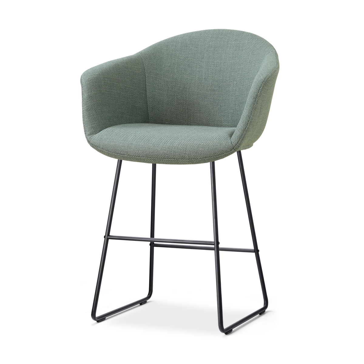 Nolon Nino-Otis Barkruk Saliegroen - Zwart Onderstel - 65 Cm
