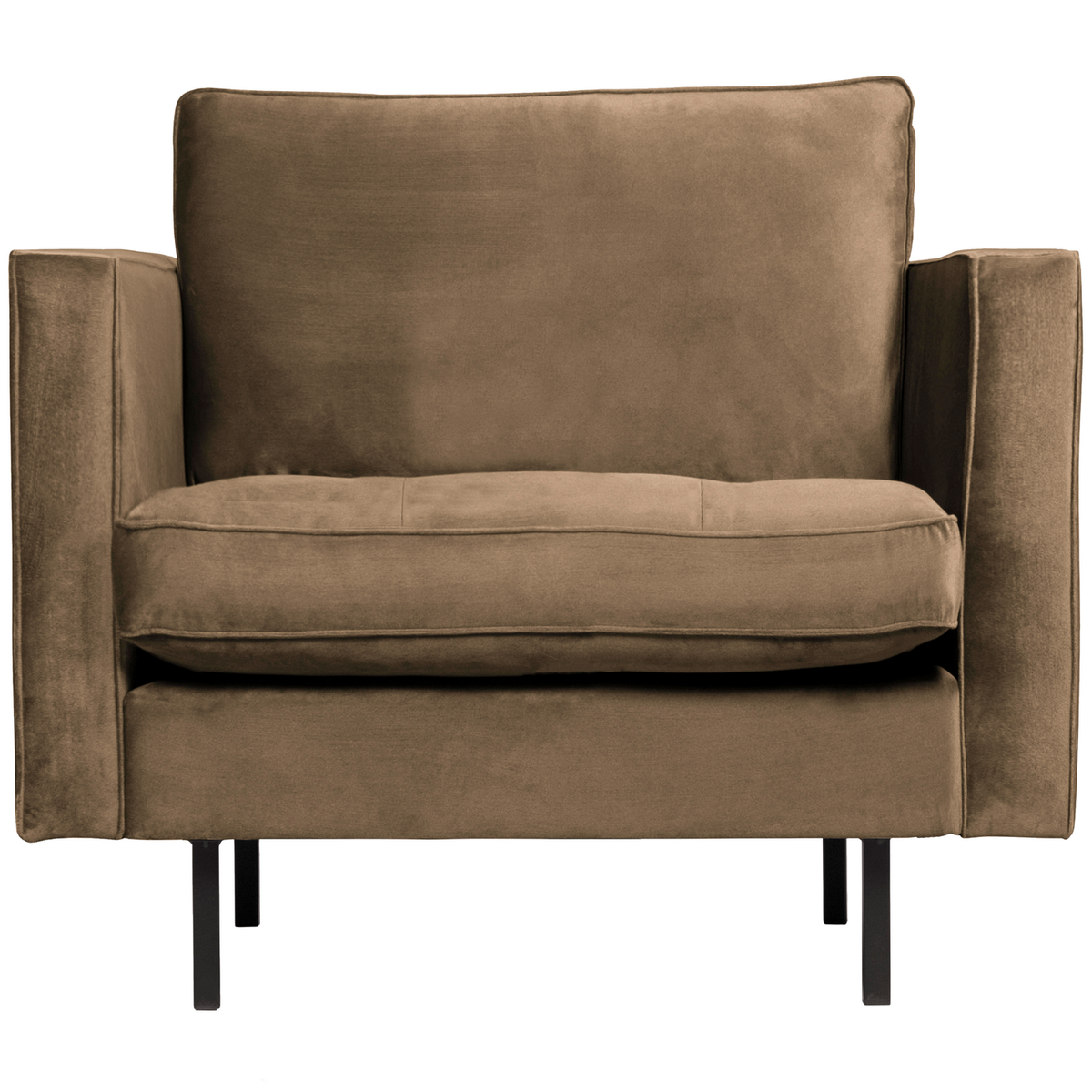 WOOOD classic fauteuil Rodeo - Velvet - Taupe - 83x98x88