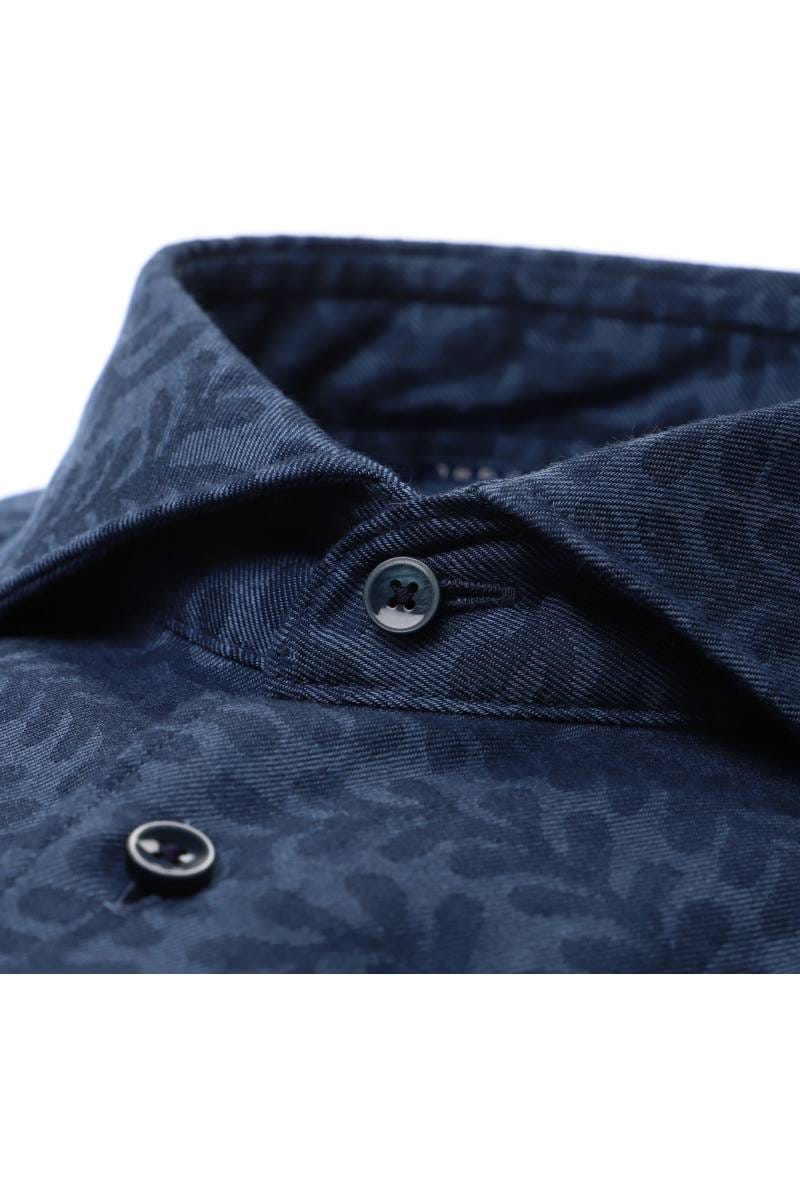 ETERNA 1863 Modern Fit Flanellhemd dunkelblau, Bedruckt