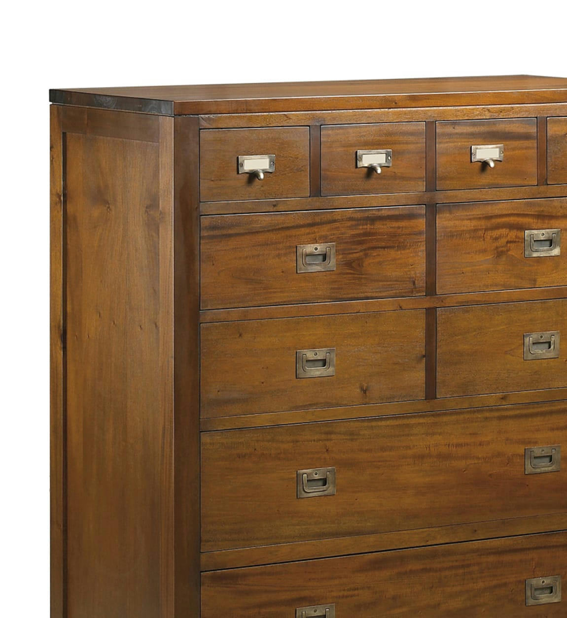 FLAMINGO - Commode en bois d'acajou marron 10 tiroirs 100x110