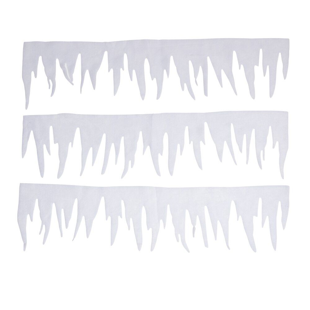 Bordure de fenêtre blanc No&euml;l en feutrine