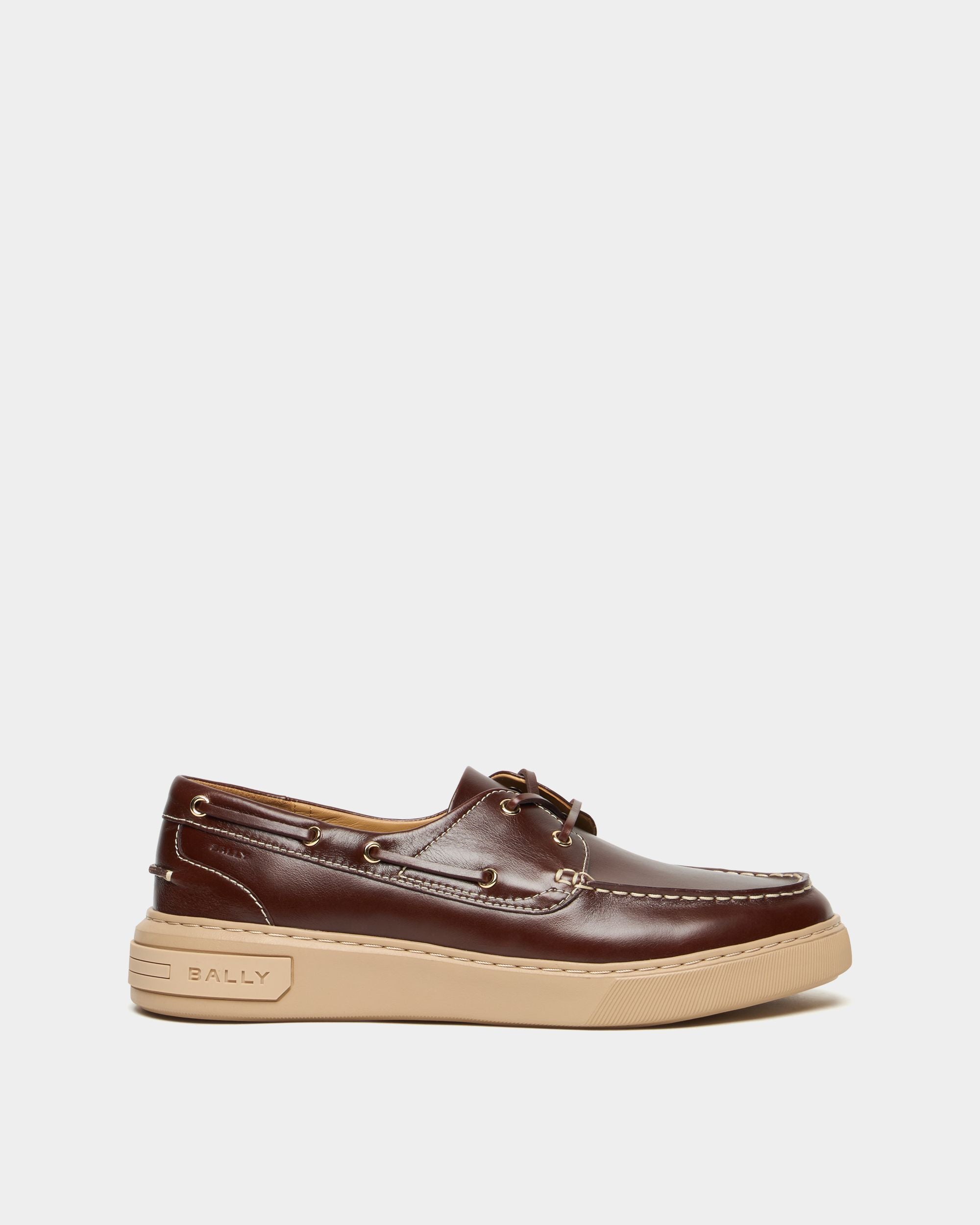 Bally Lift Sneaker aus bernsteinbraunem Leder