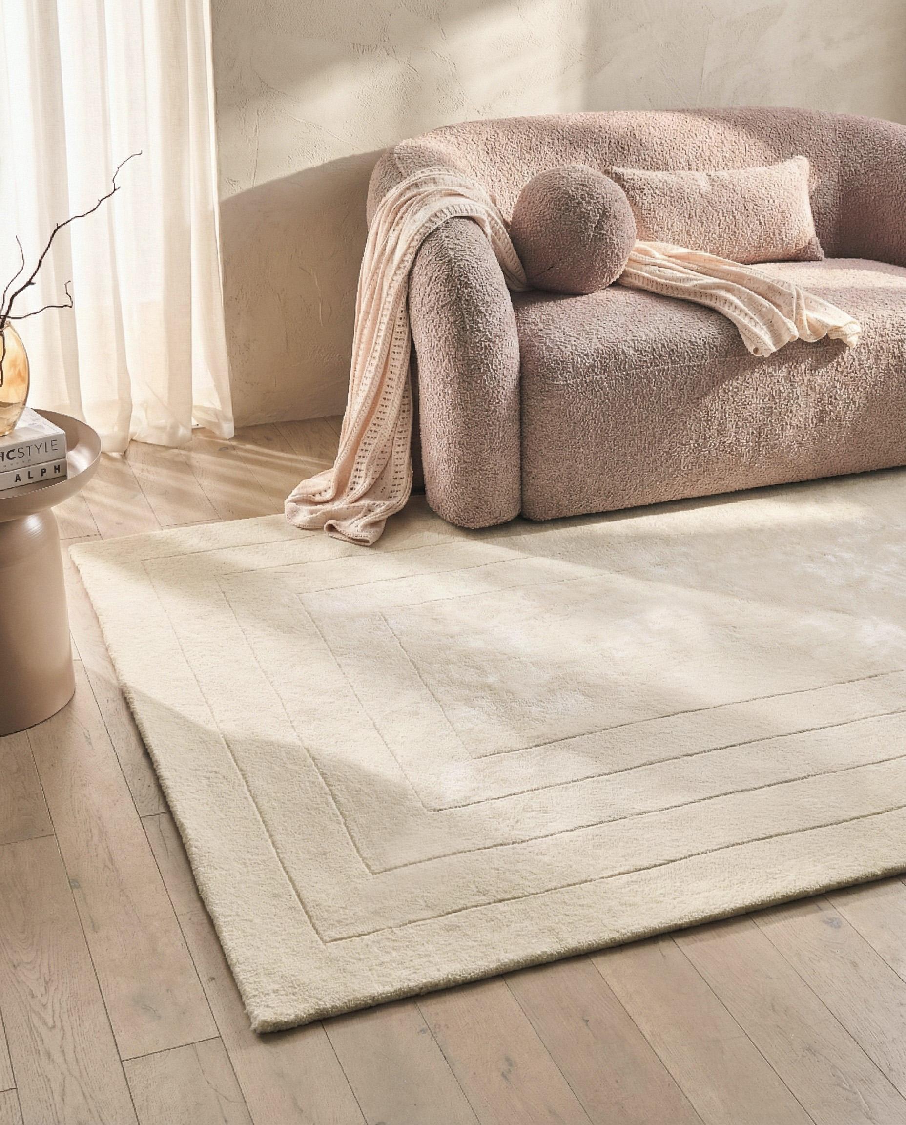 Rug AMADO Light Beige 160 x 230 cm Viscose