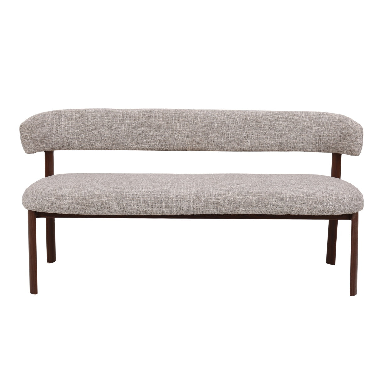 DÉJA Living Eetkamerbank Alamo - Beige/Walnoot - 180cm