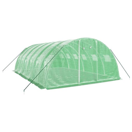 NNEVL Greenhouse with Steel Frame Green 24 m&sup2; 6x4x2 m