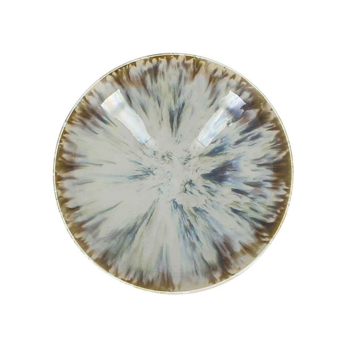 MAKA - Lot de 6 assiettes creuses abstraites en porcelaine 21cm