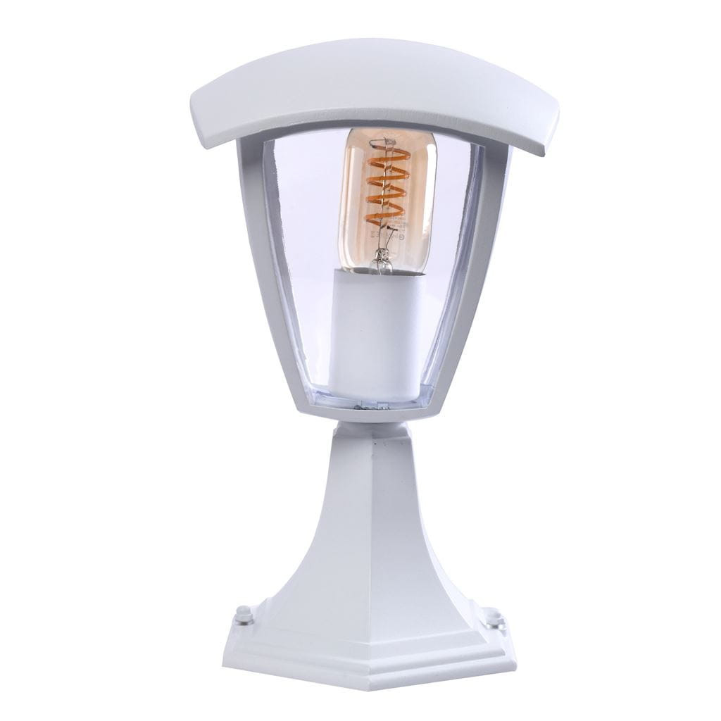 Lampa ogrodowa stojąca biała FOX wys:29 cm 1xE27x60W IP44 Eko-Light