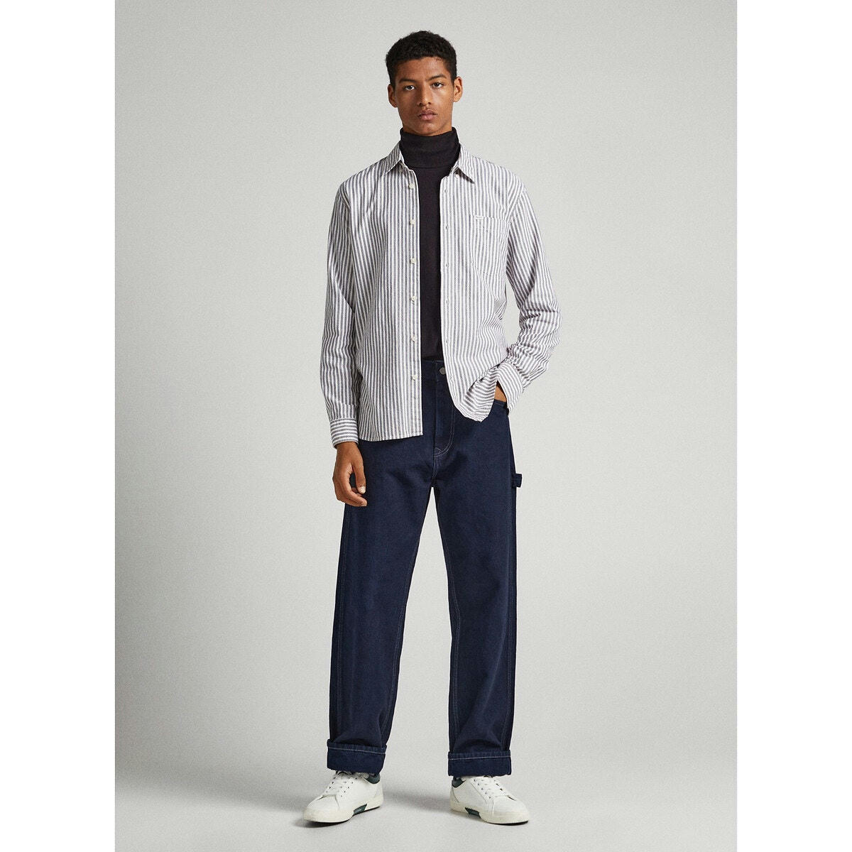 Chemise droite, manches longues