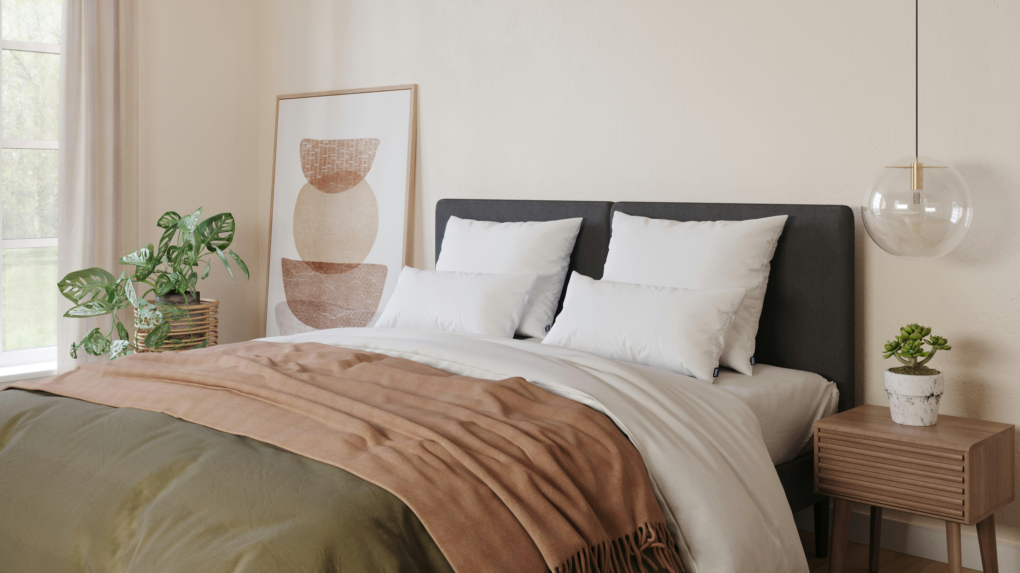 - Oreiller microfibre Emma Nuage 60x60