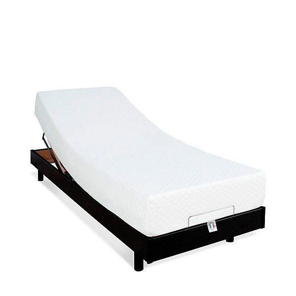 Ensemble Matelas Mousse Accueil Mémoire de forme   Sommier électrique Flex 80x200 cm