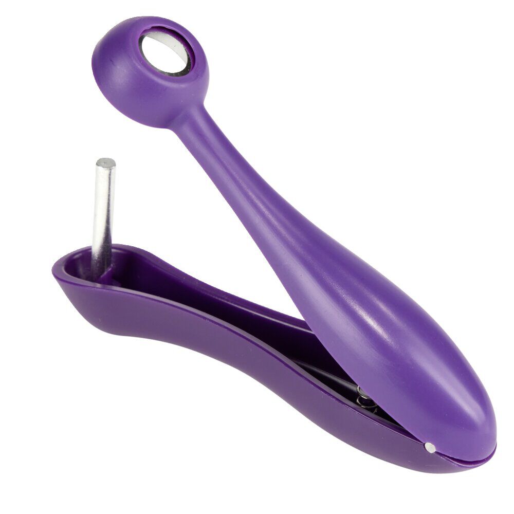 Dénoyauteur manuel 8,5x13cm acier et plastique violet