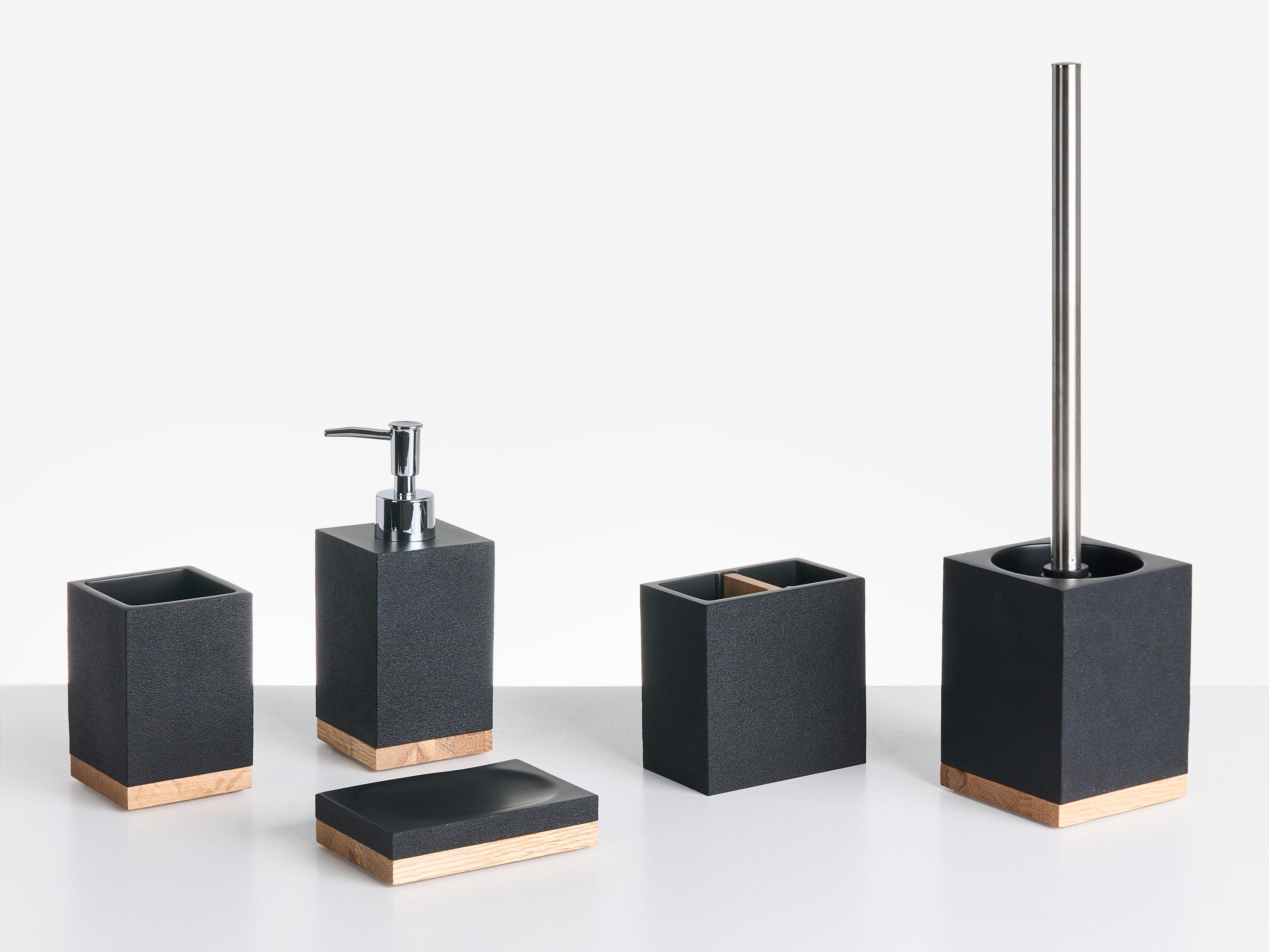 5-Piece Bathroom Accessories Set TAPICHE Black