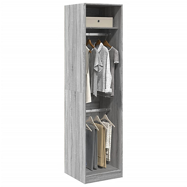 Garde-robe gris sonoma 50x50x200 cm bois d'ingénierie vidaXL