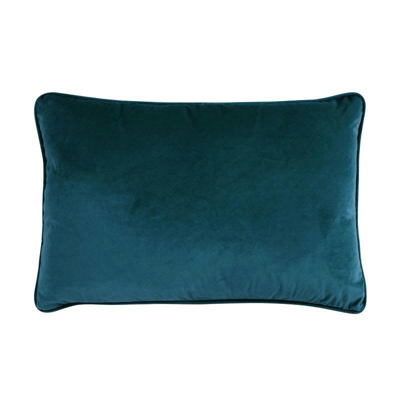VELOURS - Coussin en velours bleu intense 60x40