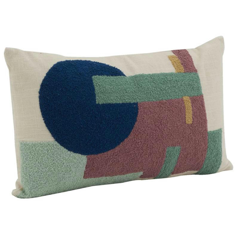 - Coussin en coton rectangulaire