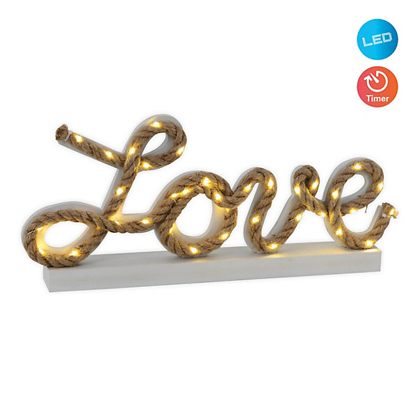 Lampe de table décorative LED 'LOVE' h : 20cm