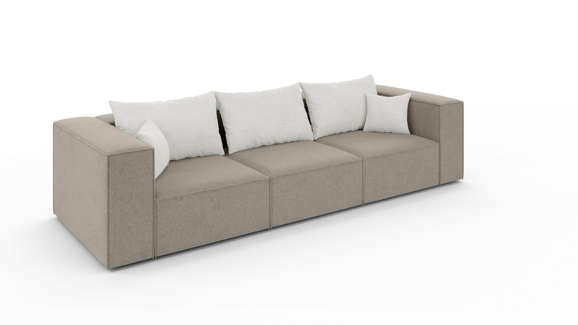 Wygodna sofa 3 osobowa POPPY beżowa sofa modułowa do salonu