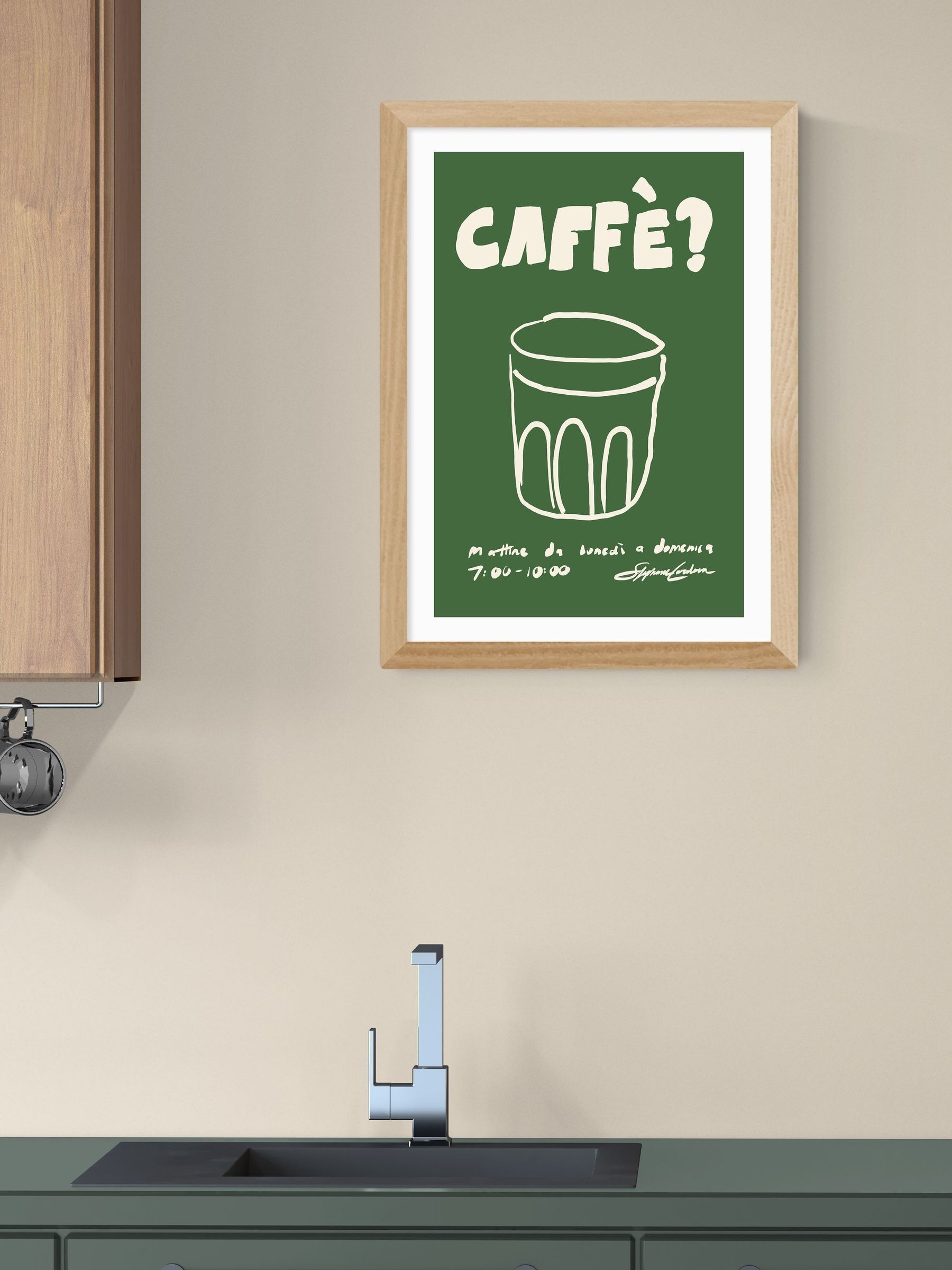 East End Prints Oak Caffe Wall Art Print by Stephie Cardona