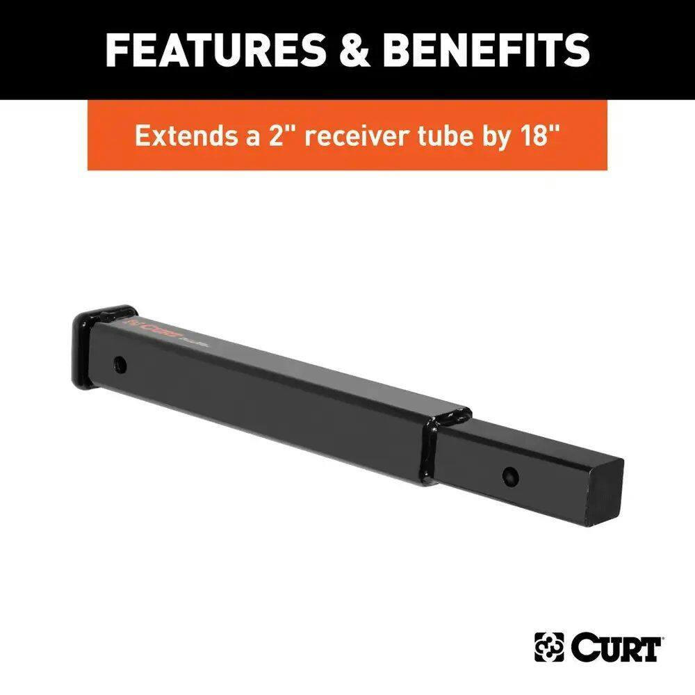 CURT Receiver Tube Extender, 18-in