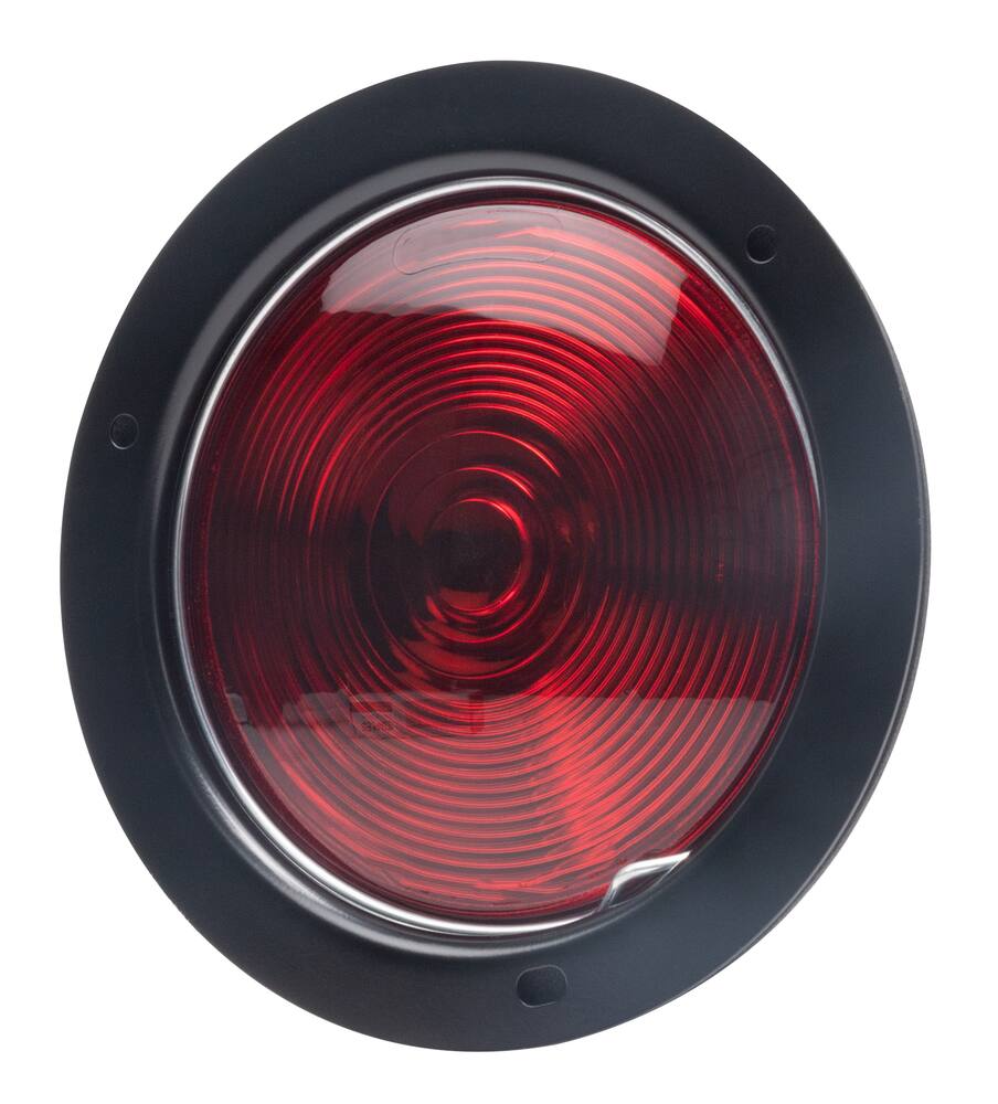 Hopkins Towing Solution Bulk Round Flange Mount Light, Red, 4-in