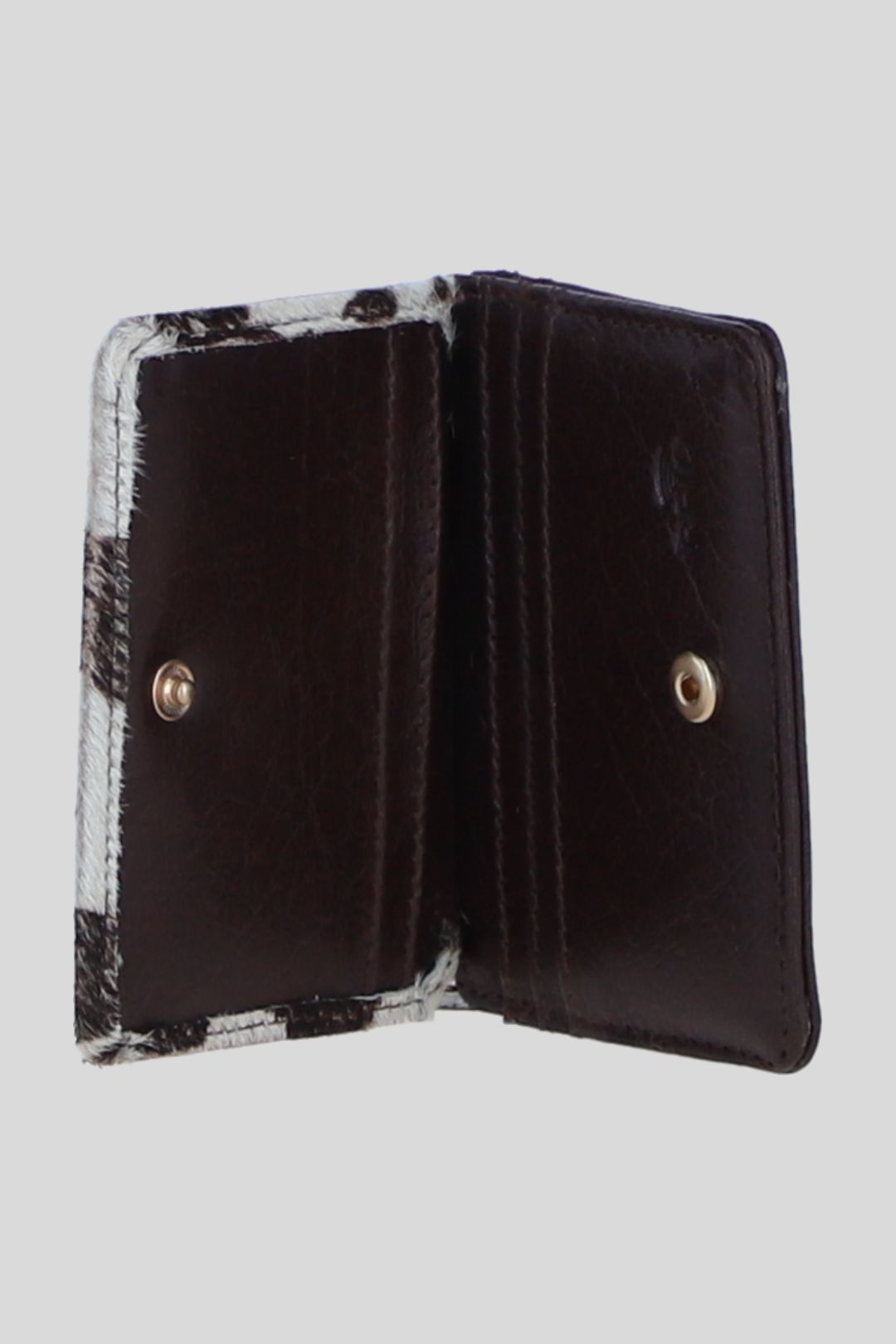 Ashwood Leather Genuine Leather Hair-on-Hide Cow Print Card Holder Wallet