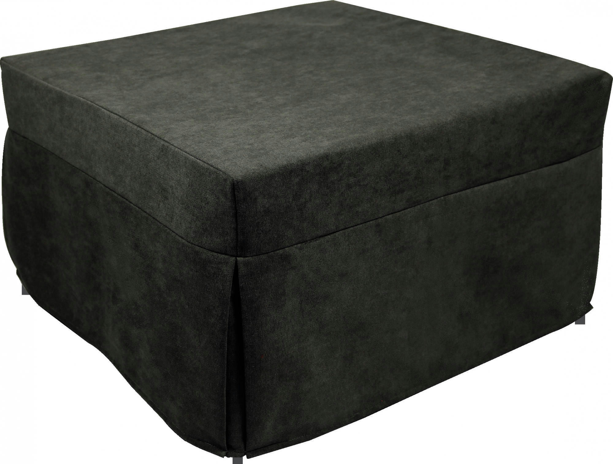 - Pouf transformable en lit en tissu gris