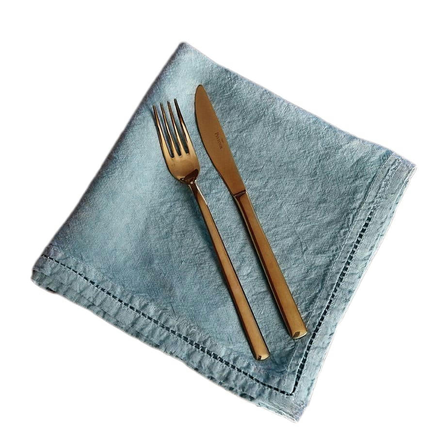 BASES DE LA TABLE - Serviette de table  Lin pur lavé  Terre Cuite  45x45