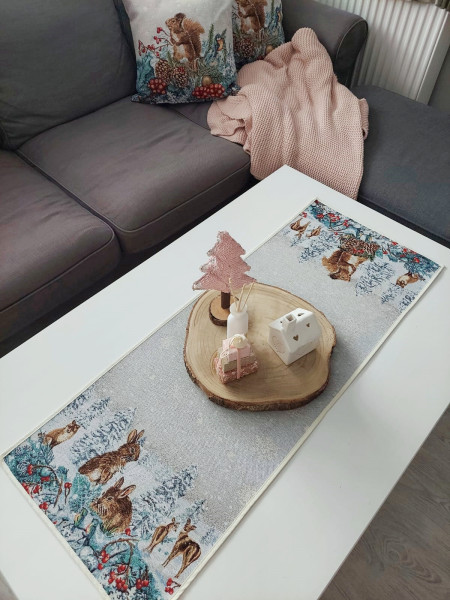 Bieżnik Na Stół 40X100 Cm Dekoracyjny Ozdobny Ze Zwierzętami
