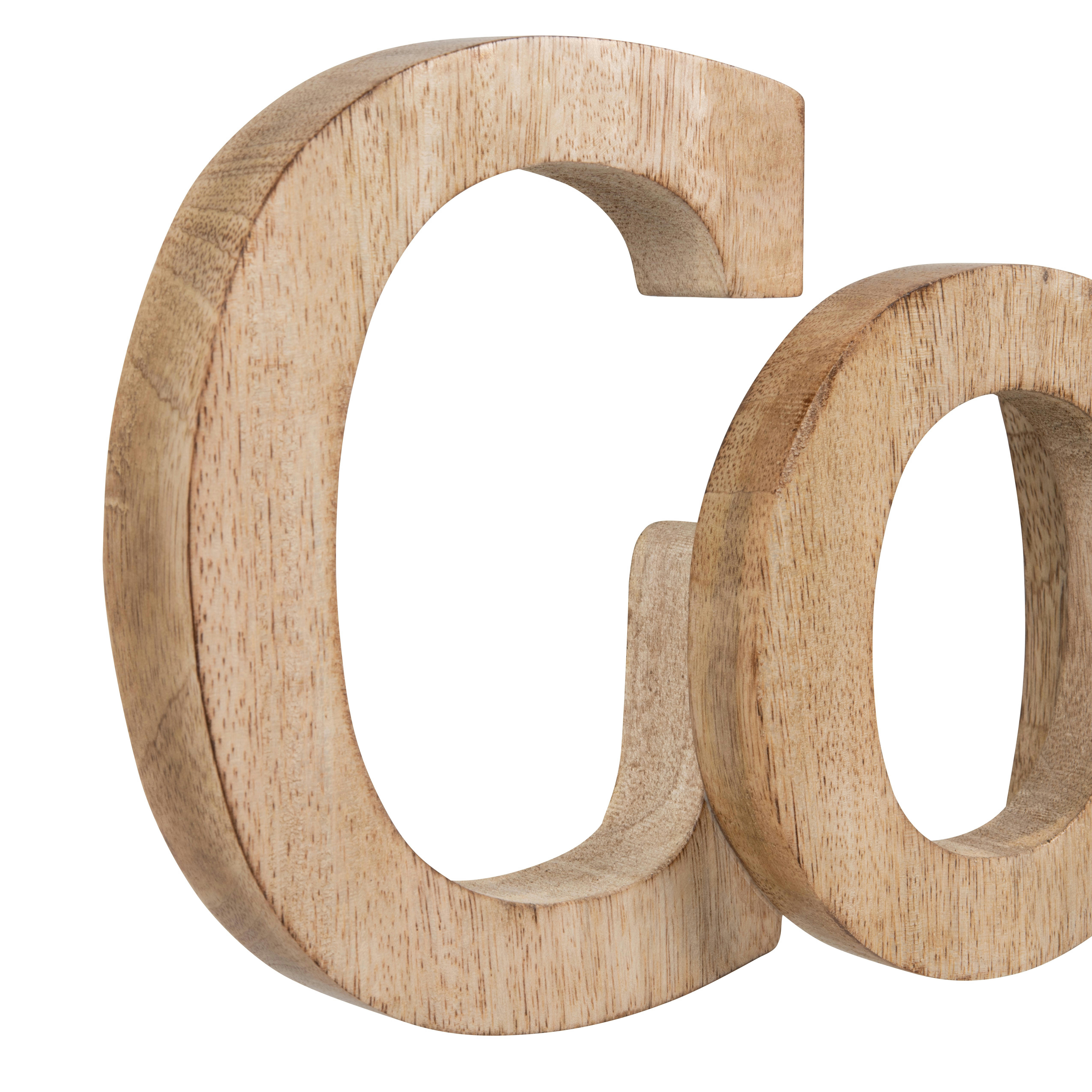 COFFEE - Mot déco murale en bois de manguier 50x16