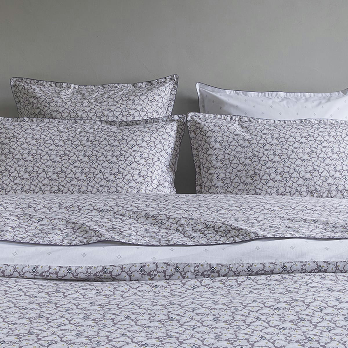 SOUS-BOIS - Housse de couette en percale de coton violet 260x240