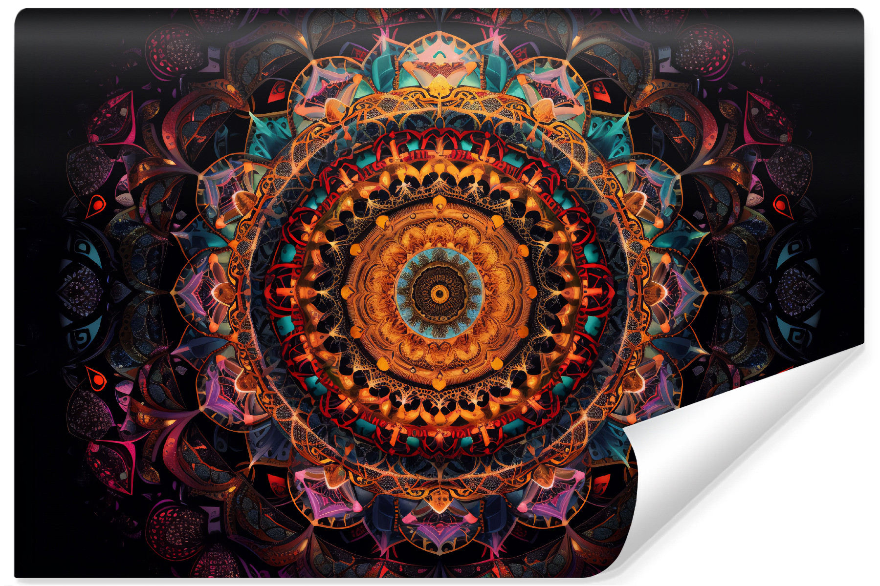 Fototapeta Do Salonu Kolorowa Mandala 90x60cm