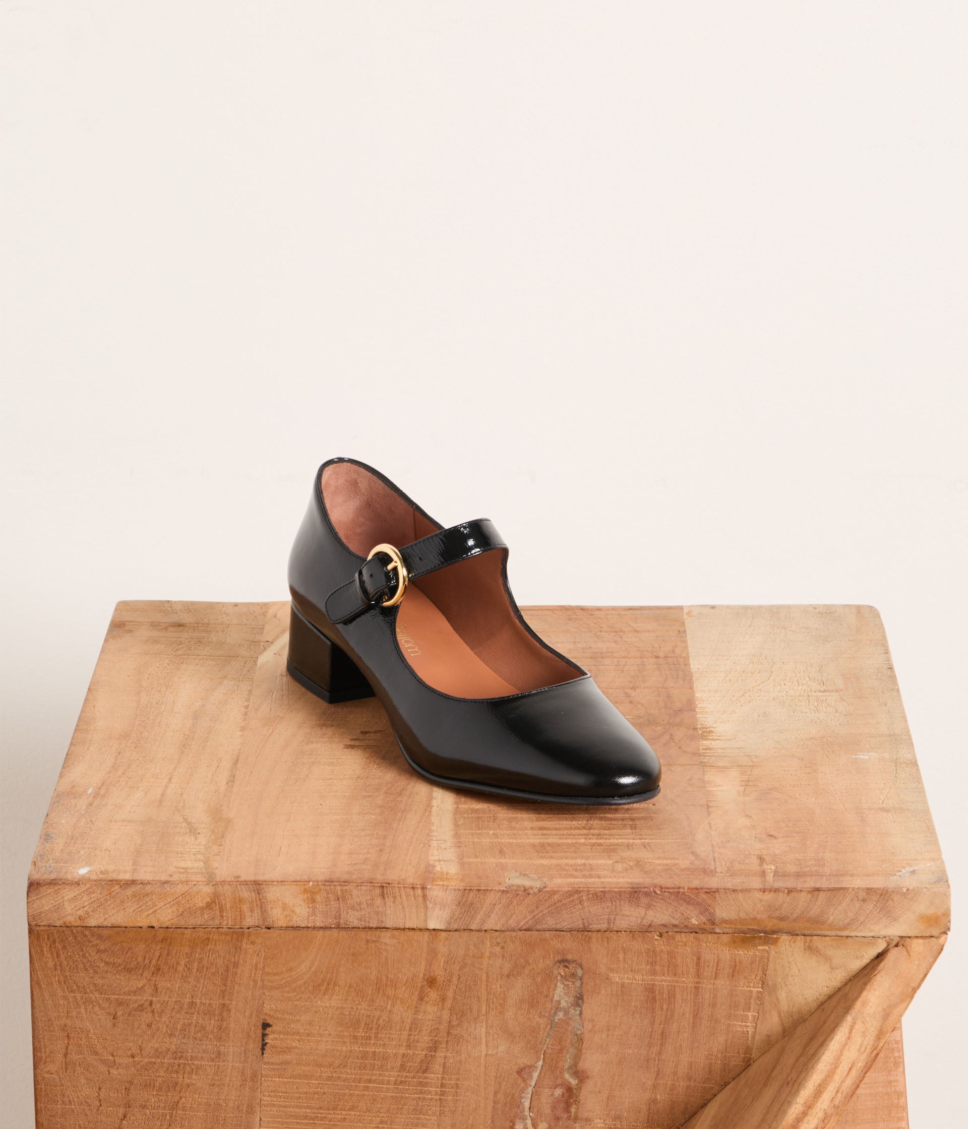 Babies vernies noires Brune