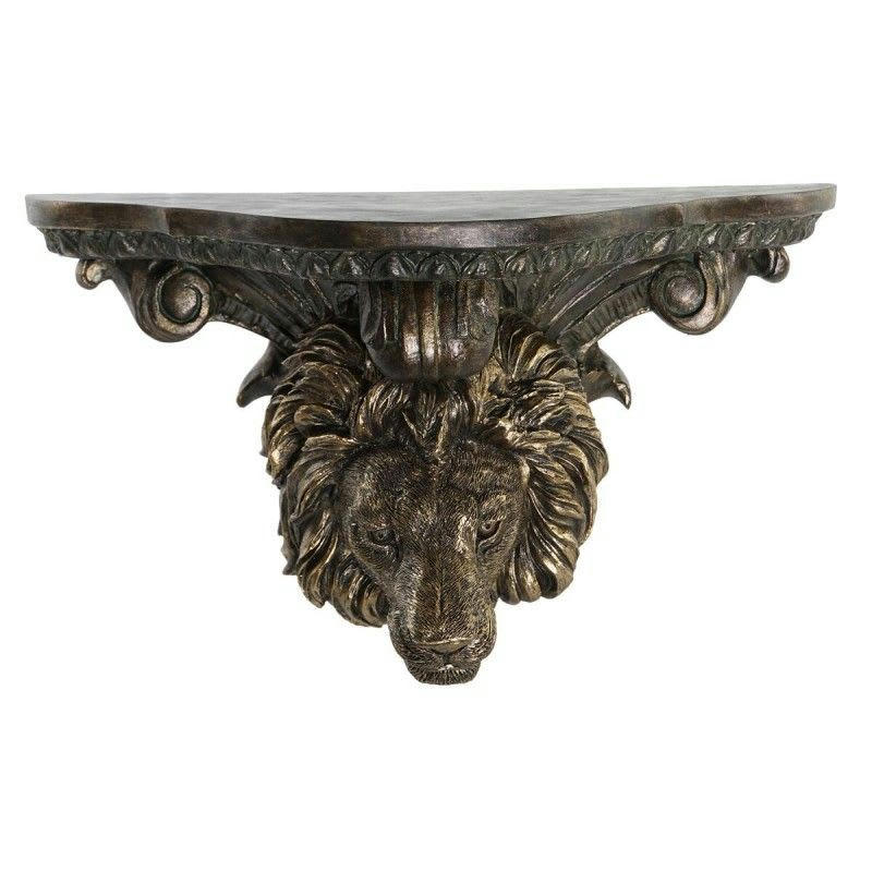 - Etagère DKD Home Decor Doré Lion Résine (36,5 x 16,5 x 21 cm)