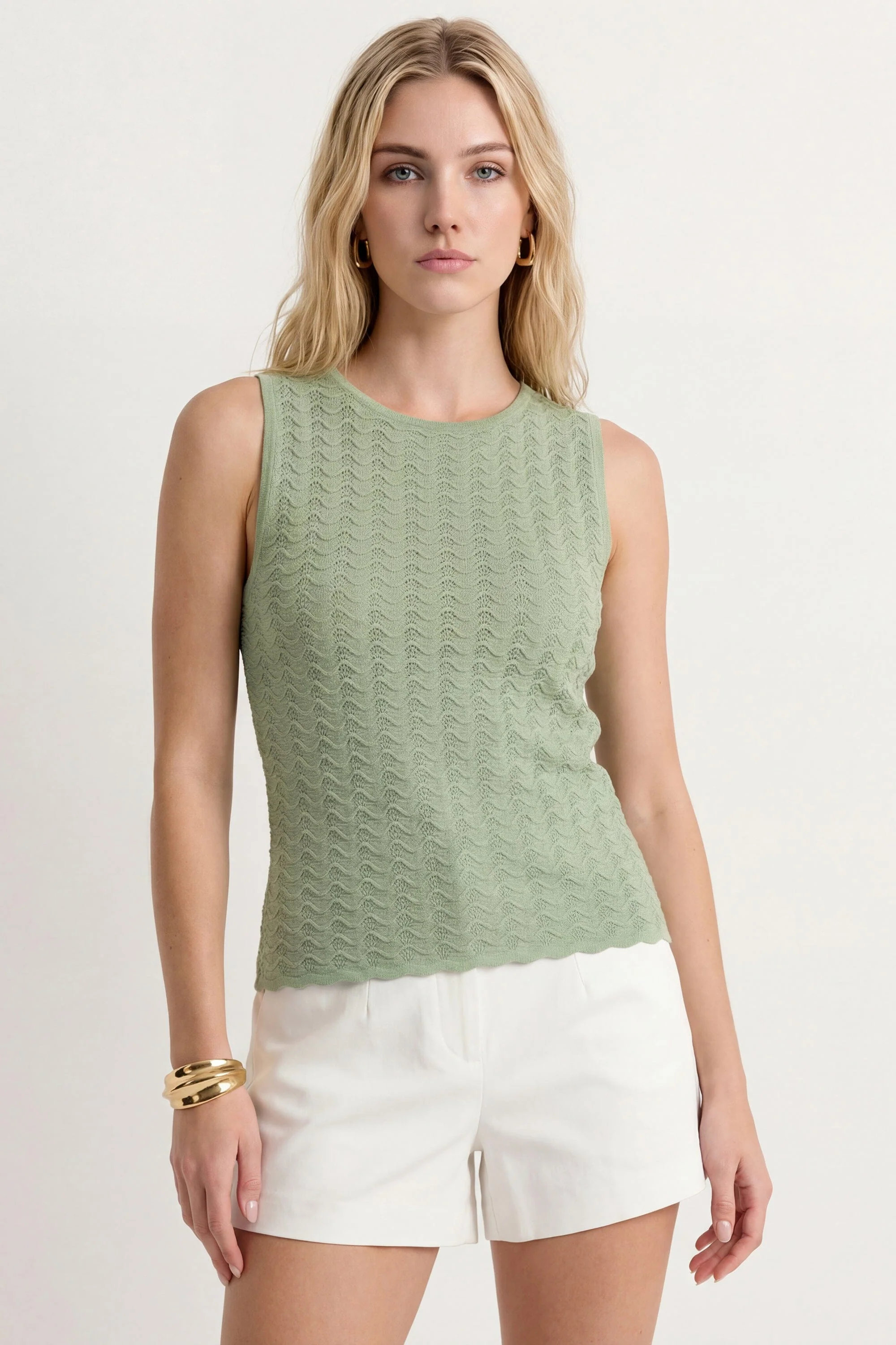TOP - CHLOTILDA - VERT PALE
