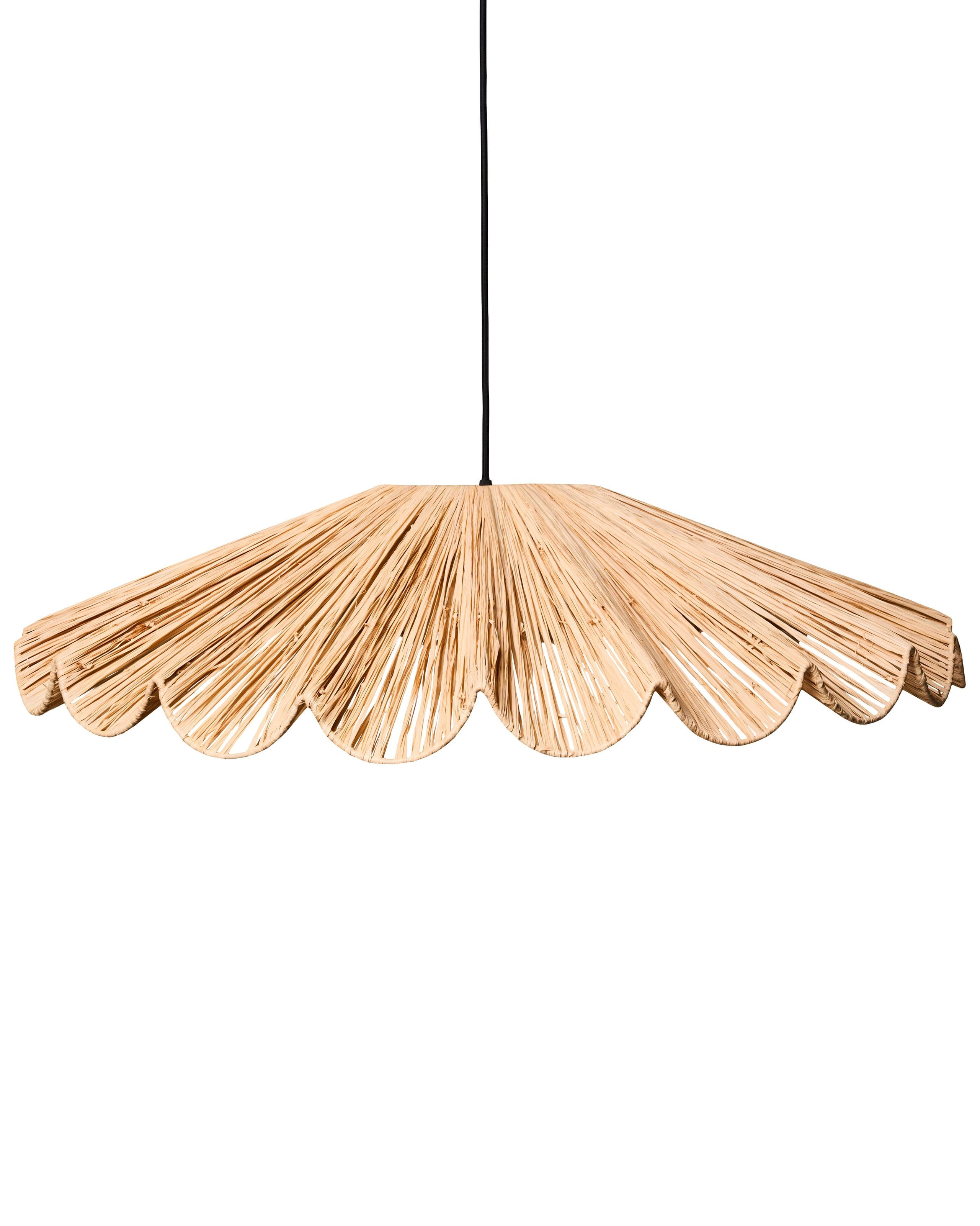 Wisząca lampa sufitowa pleciona ręcznie w stylu boho naturalna