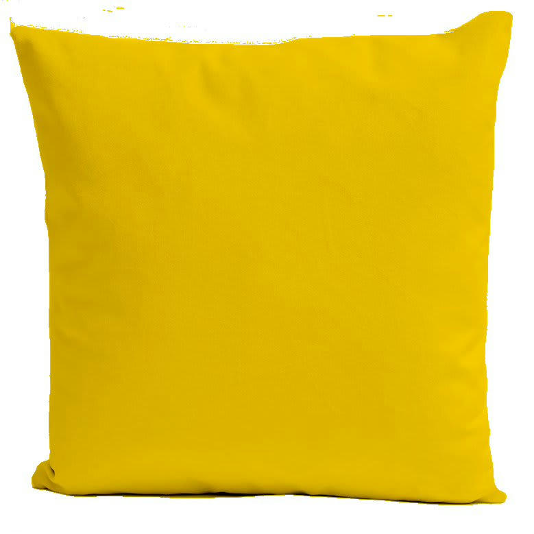 - Coussin uni velours jaune soleil 40x40cm
