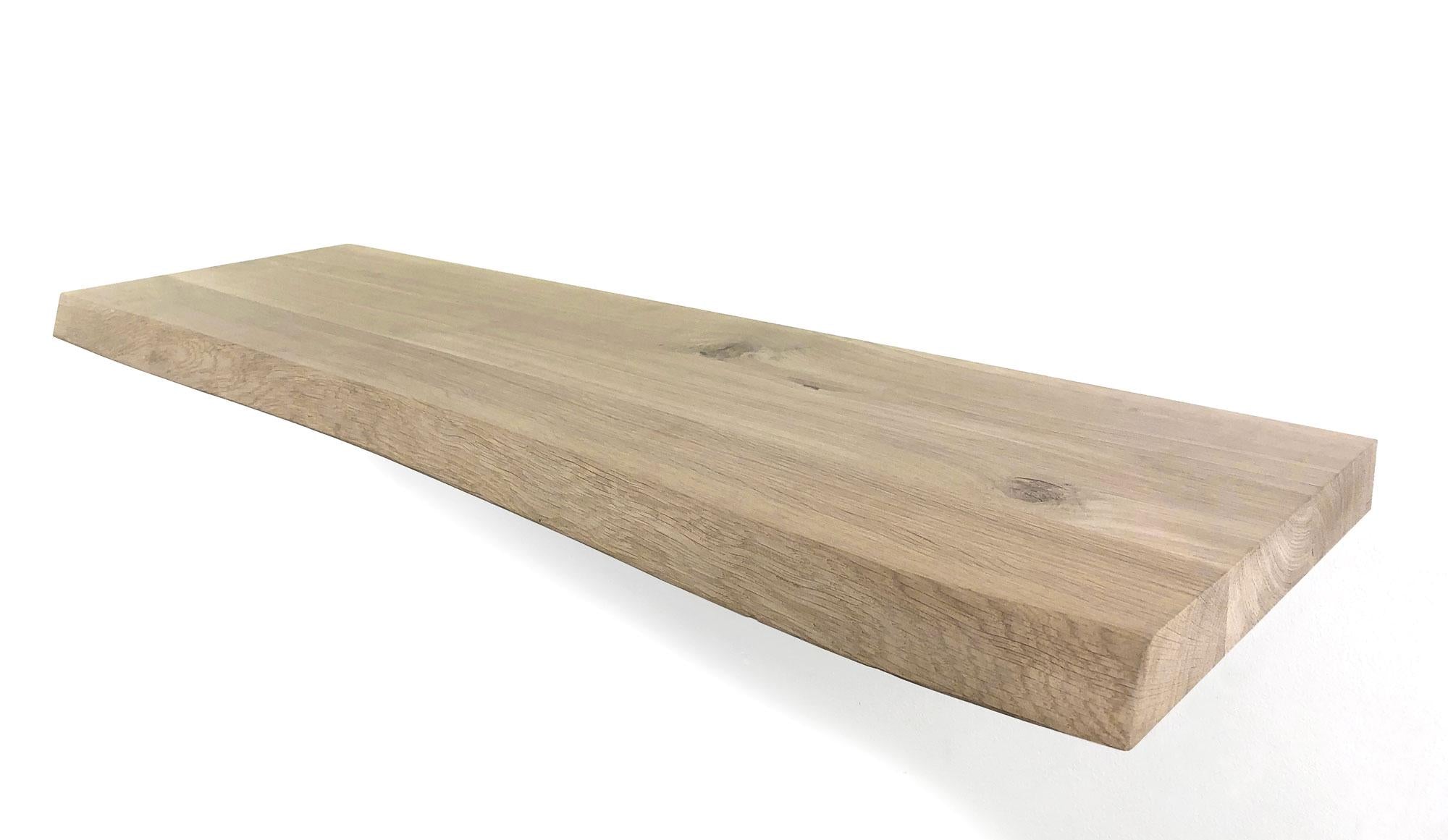 Woodbrothers Zwevende wandplank eiken boomstam 180x30cm