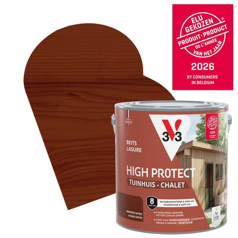 Lasure pour chalet High Protect acajou 2,5 L V33