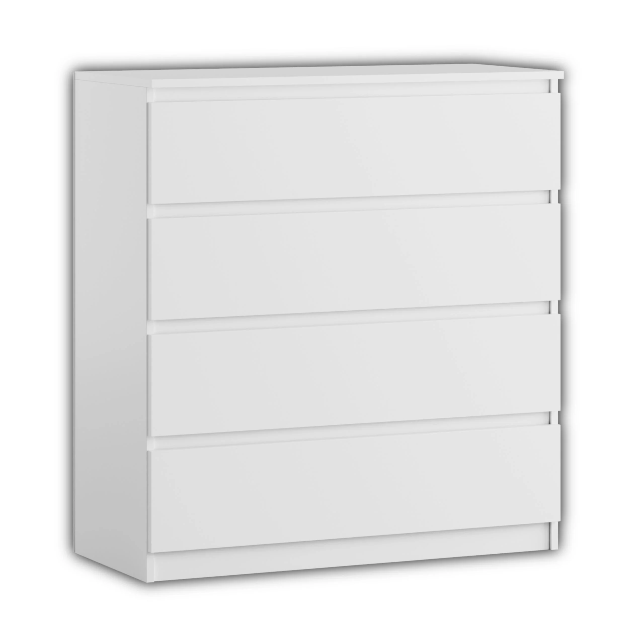 Komoda BASIC 4 szuflady – Biała | 90x97x40 cm