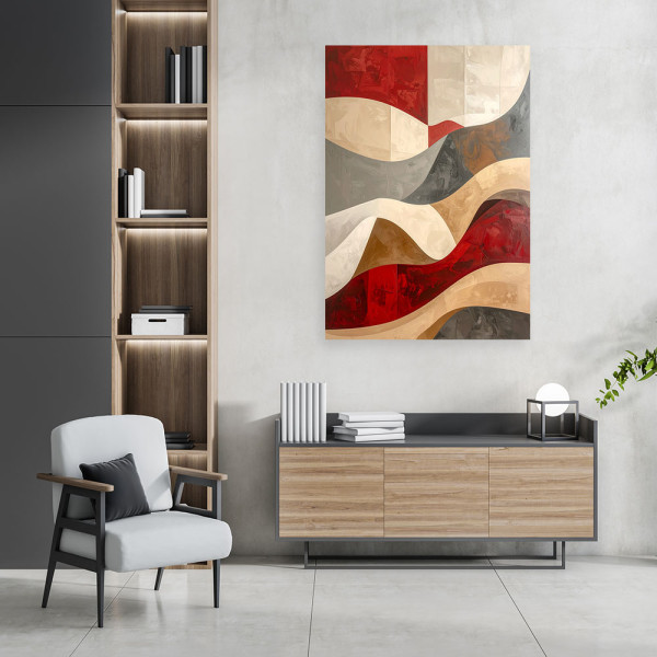 Obraz do salonu sypialni biura, Abstrakcyjne fale 20x30