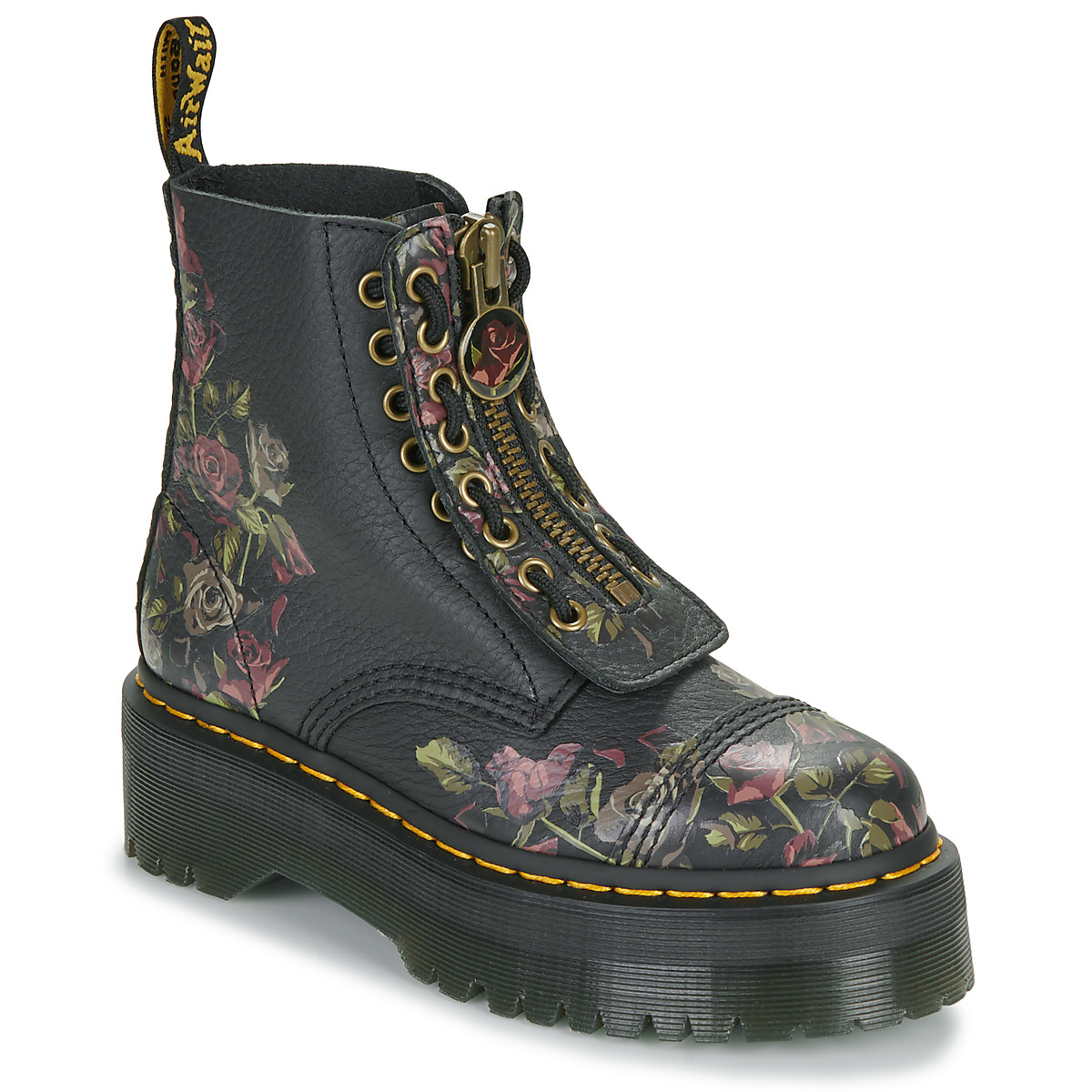 Dr. Martens - SINCLAIR DECAYED ROSES - Black / Flower