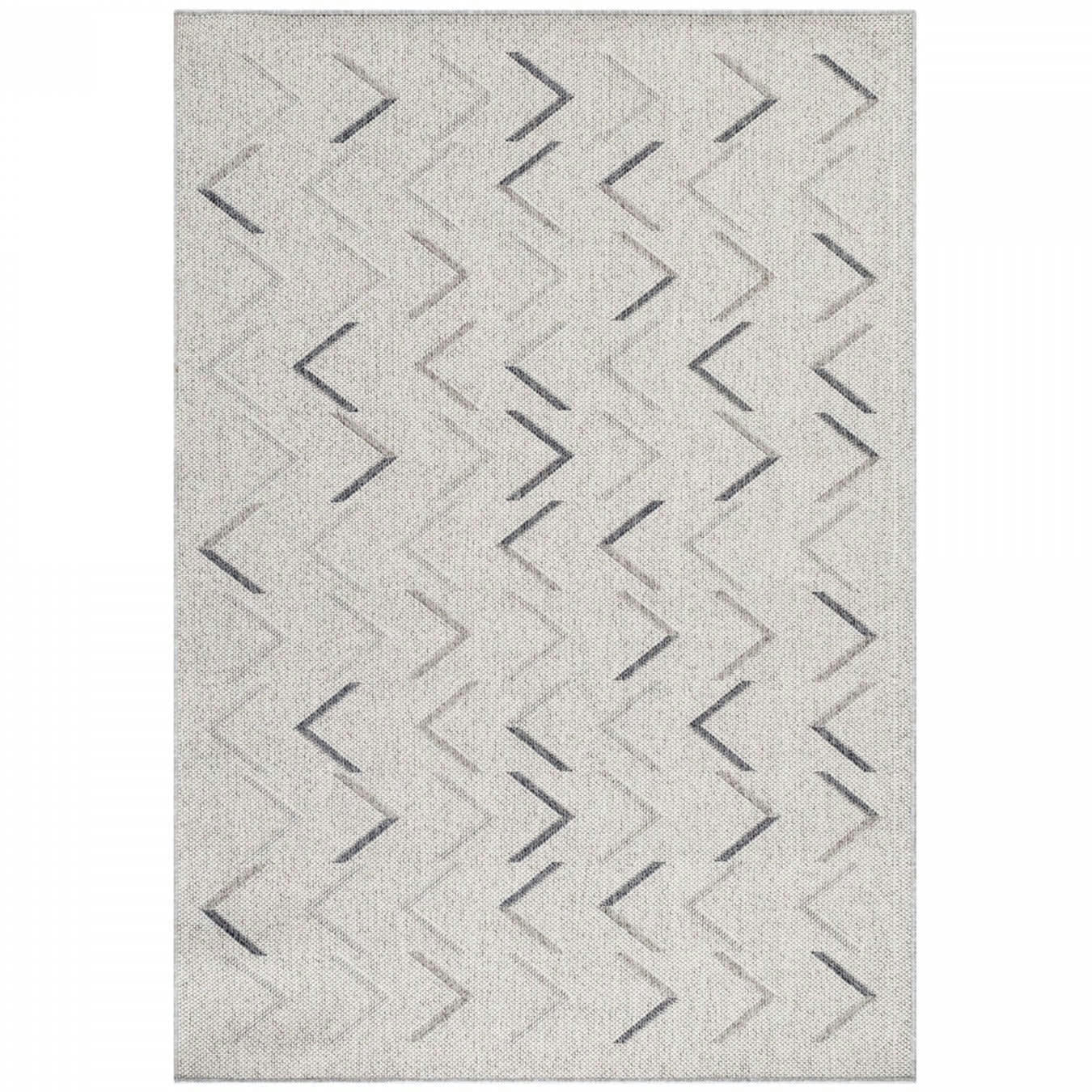 EVO - Tapis extérieur tissé plat greige 80x250cm