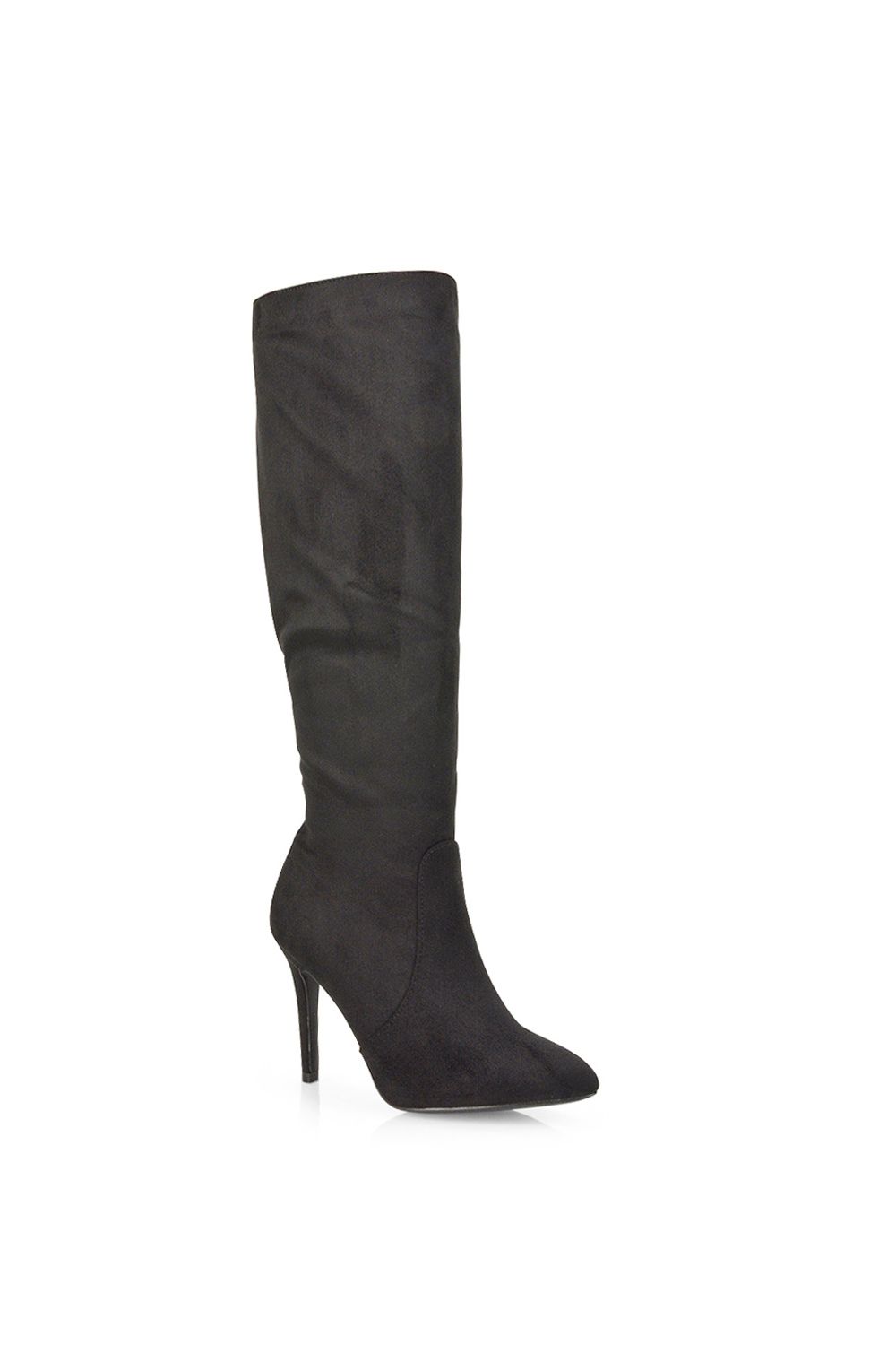XY London Savvy' Pointed Toe Long Knee High Stiletto Heeled Boots